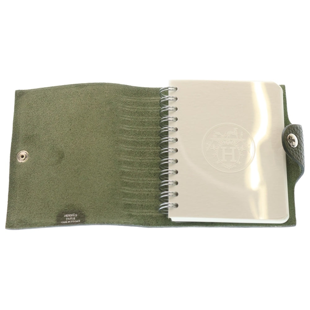 HERMES(エルメス) ユリス ミニ トゴ レザー手帳カバー カーキ □N刻印