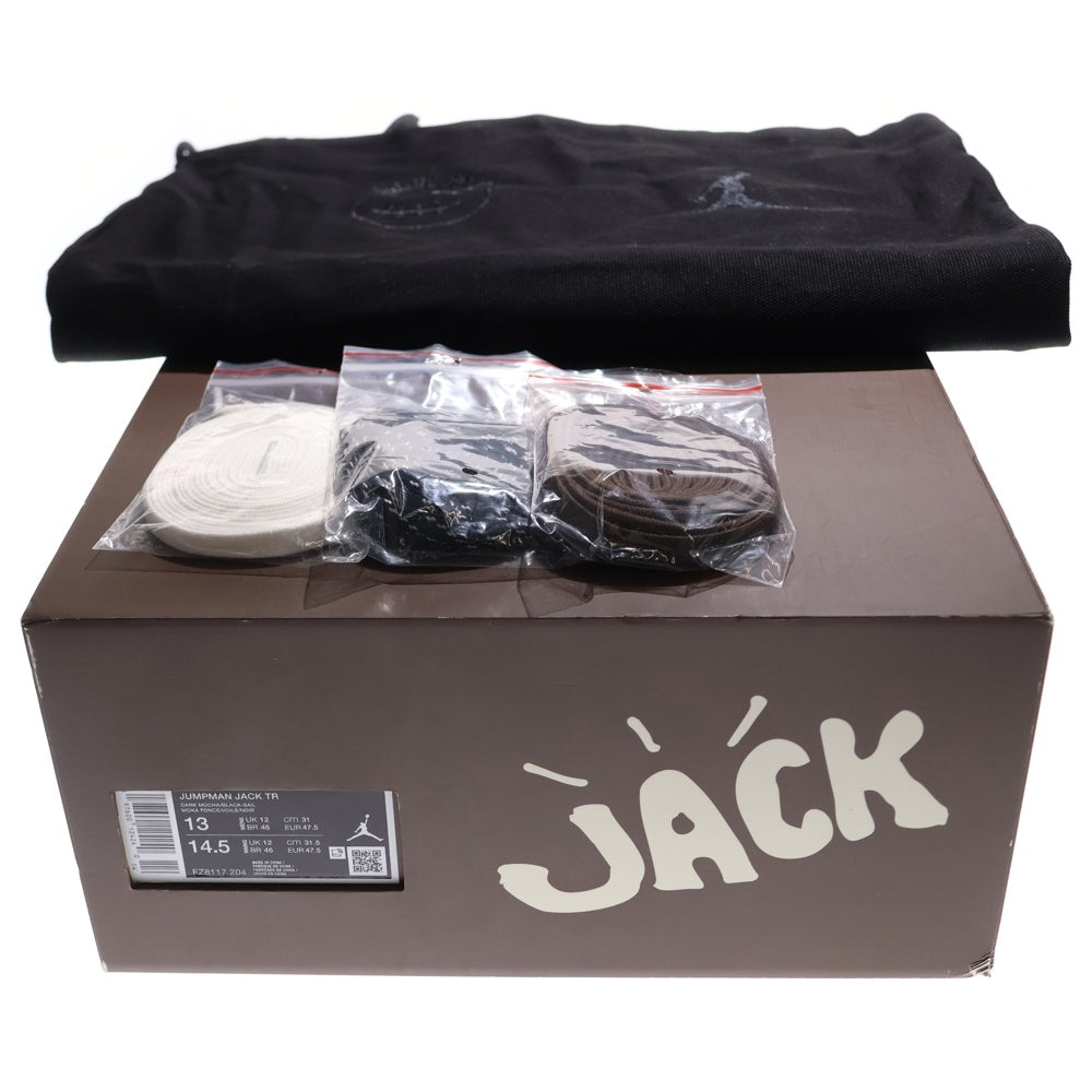 NIKE(ナイキ) ×TRAVIS SCOTT JORDAN JUMPMAN JACK TR CJ1 T-REXX トラヴィススコット ジョーダン ジャンプマンジャック ローカットスニーカー ブラウン US13/31cm FZ8117-204