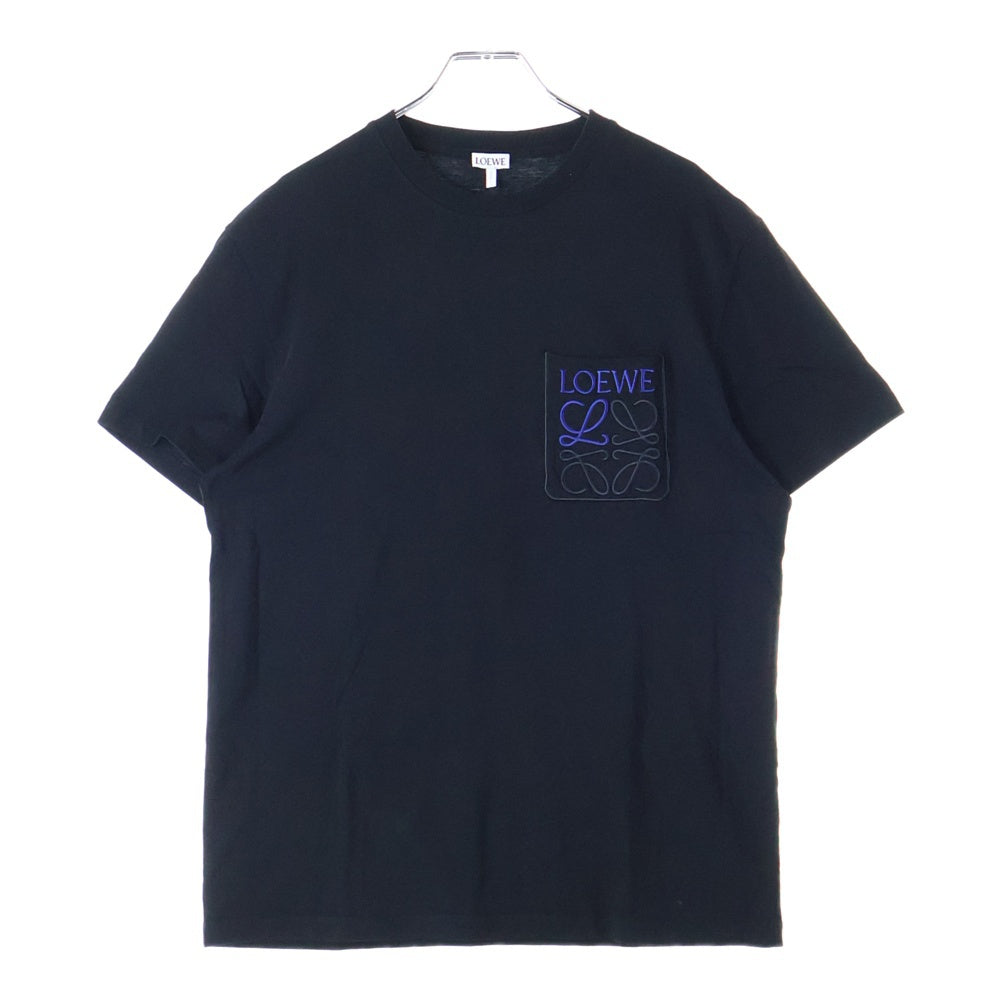 LOEWE(ロエベ) Anagram Pocket T-Shirt アナグラムロゴ刺繍 半袖Tシャツ ブラック H526Y22X99