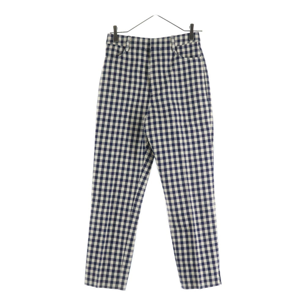 ami paris(アミパリス) ウール混 コットンストレート チェック スラックスパンツ ベージュ/ブラック レディース FTR021.CO0018