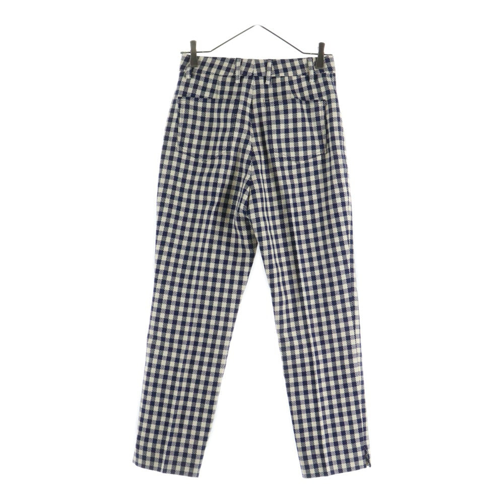 ami paris(アミパリス) ウール混 コットンストレート チェック スラックスパンツ ベージュ/ブラック レディース FTR021.CO0018