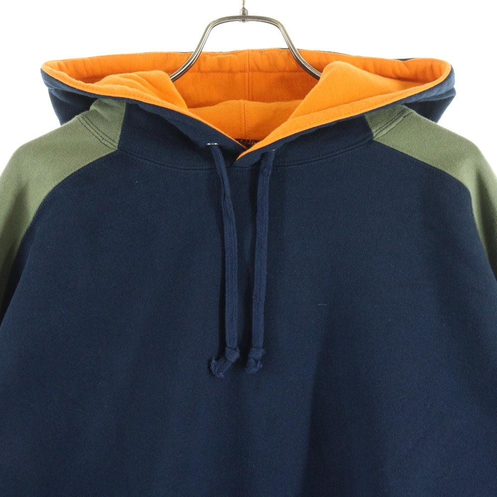SUPREME(シュプリーム) 18AW Paneled Hooded Sweatshirt パネルド プルオーバースウェットパーカー フーディー ネイビー