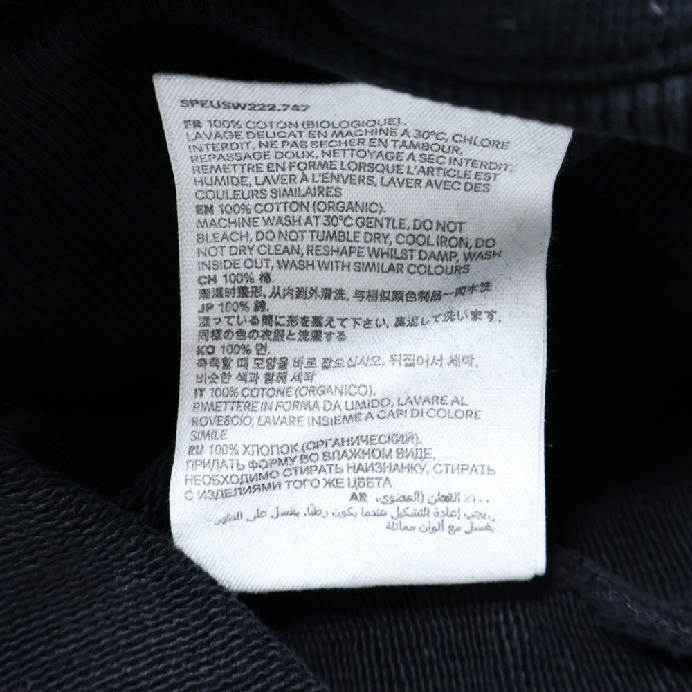 AMI Alexandre Mattiussi(アミアレクサンドルマテュッシ) Hoodie ハートロゴ刺繍 プルオーバースウェットパーカー フーディー ブラック SPEUSW222.747