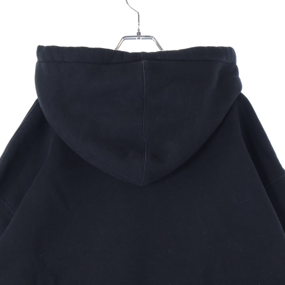 AMI Alexandre Mattiussi(アミアレクサンドルマテュッシ) Hoodie ハートロゴパッチ プルオーバースウェットパーカー フーディー ブラック H19J038.746