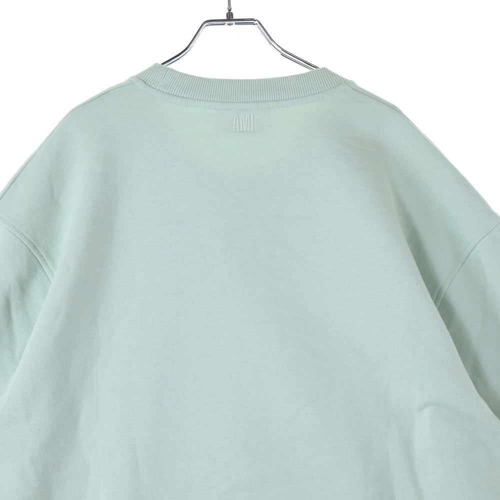 AMI Alexandre Mattiussi(アミアレクサンドルマテュッシ) Sweatshirt ハートロゴ刺繍 クルーネックスウェットトレーナー グリーン USW001.370