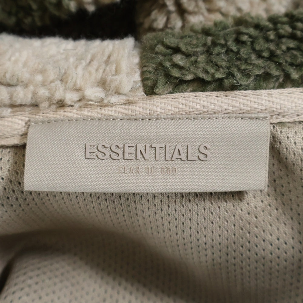 FEAR OF GOD ESSENTIALS(フィアオブゴッド エッセンシャルズ) POLAR FLEECE HALF ZIP JACKET ハーフジップ 迷彩 ボアフリースジャケット パーカー フーディー