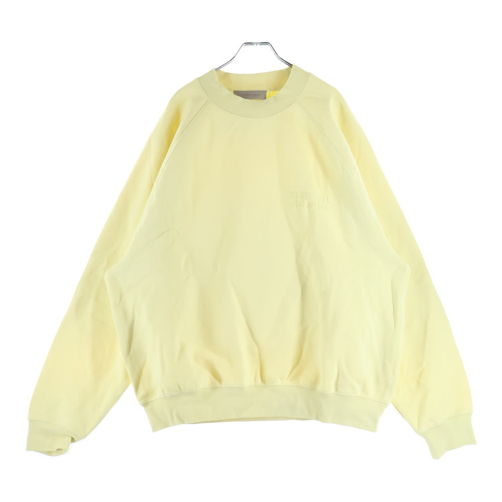 FEAR OF GOD ESSENTIALS(フィアオブゴッド エッセンシャルズ) SWEATSHIRT フェルトロゴ クルーネックスウェットトレーナー イエロー