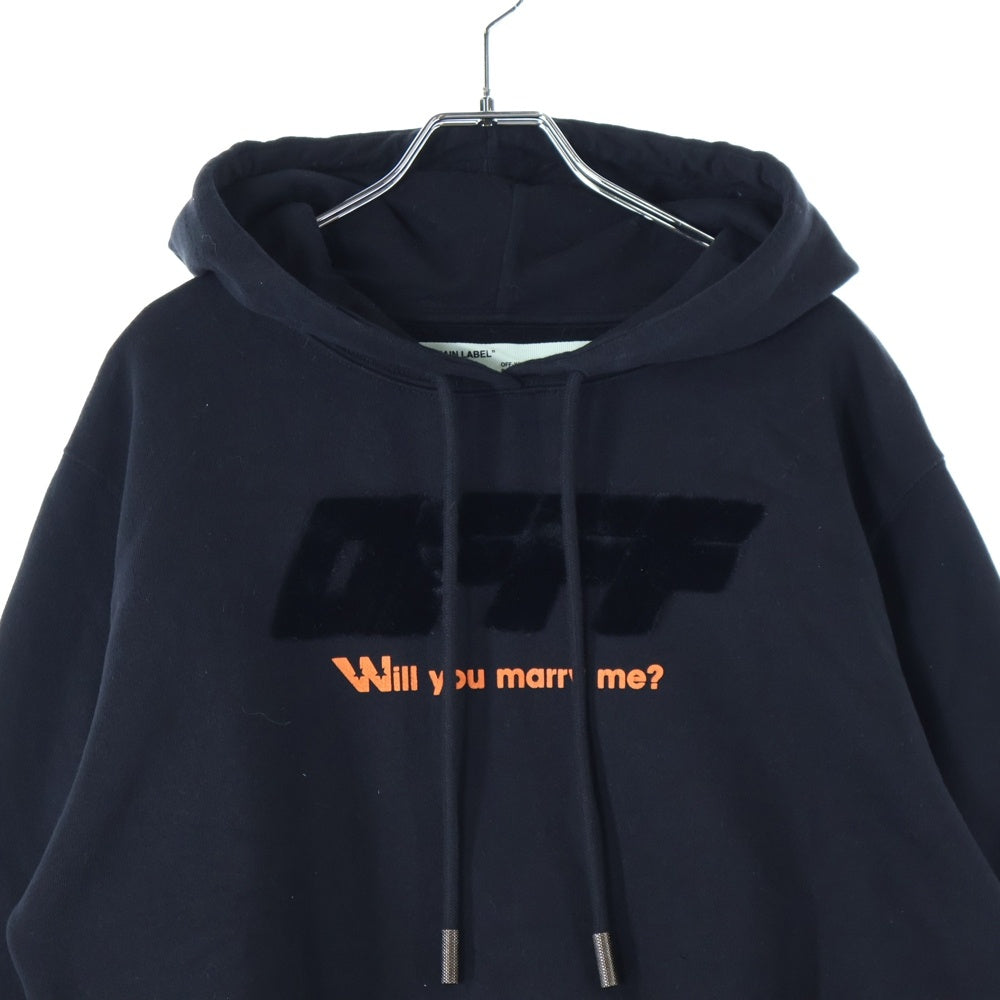 OFF-WHITE(オフホワイト) 16AW Cropped Hoodie クロップド プルオーバースウェットパーカー フーディー ブラック レディース OWBB016F18003058