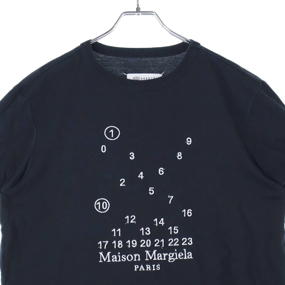 Maison Margiela 1 10(メゾンマルジェラ 1 10) 23SS T-Shirt ロゴ刺繍 半袖Tシャツ ブラック S50GC0684 S22816