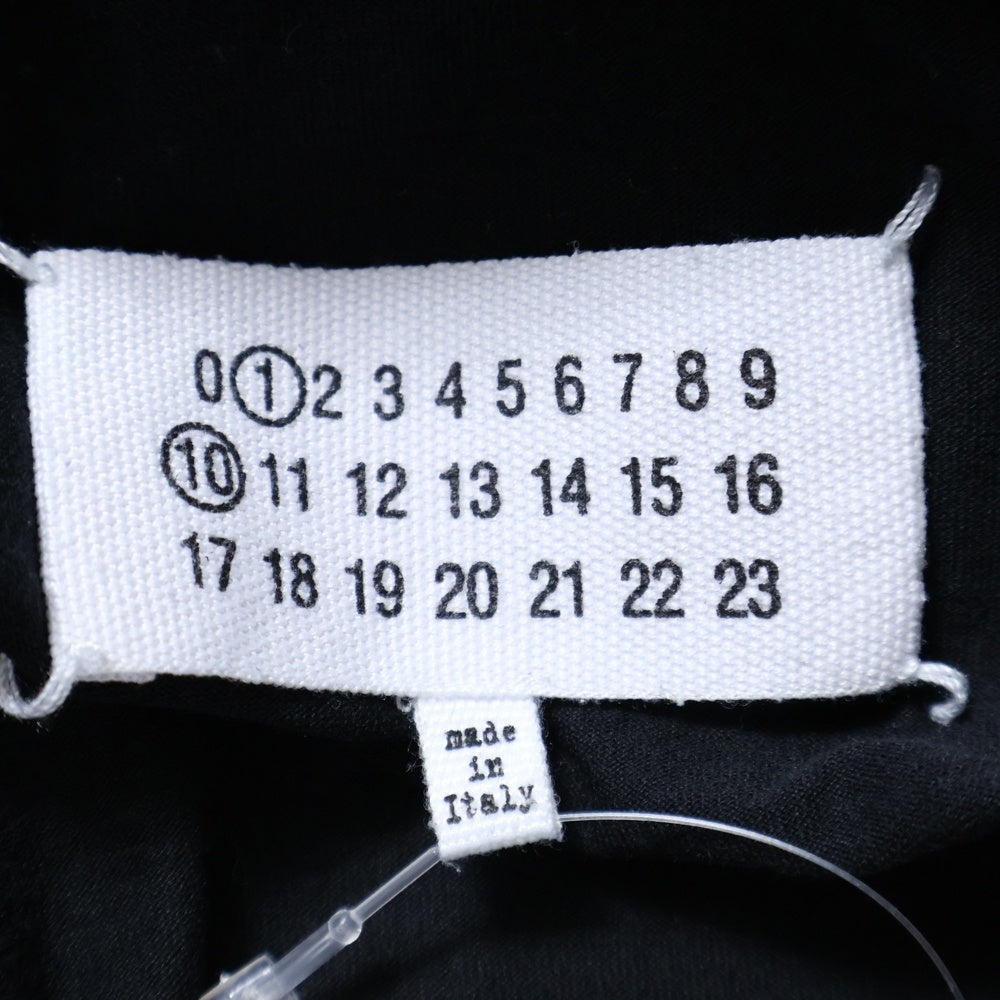 Maison Margiela 1 10(メゾンマルジェラ 1 10) 23SS T-Shirt ロゴ刺繍 半袖Tシャツ ブラック S50GC0684 S22816