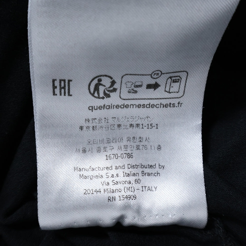 Maison Margiela 1 10(メゾンマルジェラ 1 10) 23SS T-Shirt ロゴ刺繍 半袖Tシャツ ブラック S50GC0684 S22816