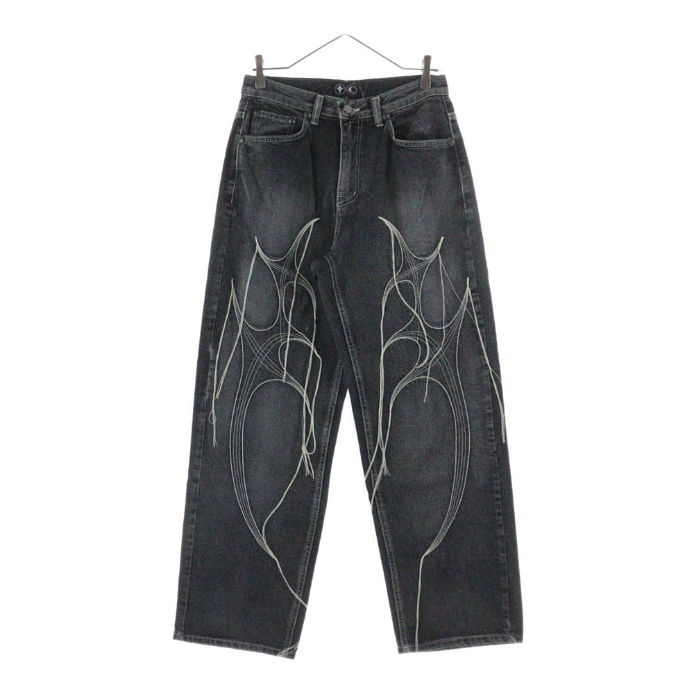 THUG CLUB(サグクラブ) 24SS TRIBAL TREE DENIM PANTS トライバルツリー デニムパンツ グレー TC24PT0502