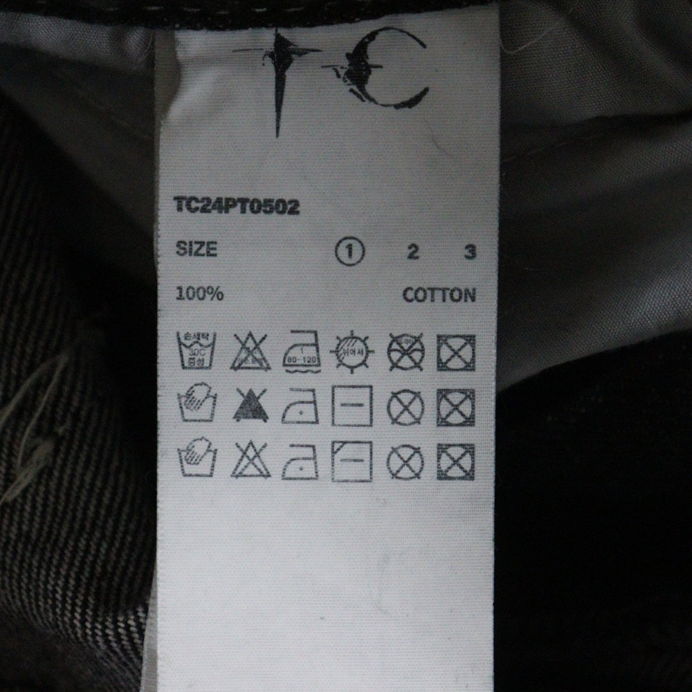 THUG CLUB(サグクラブ) 24SS TRIBAL TREE DENIM PANTS トライバルツリー デニムパンツ グレー TC24PT0502