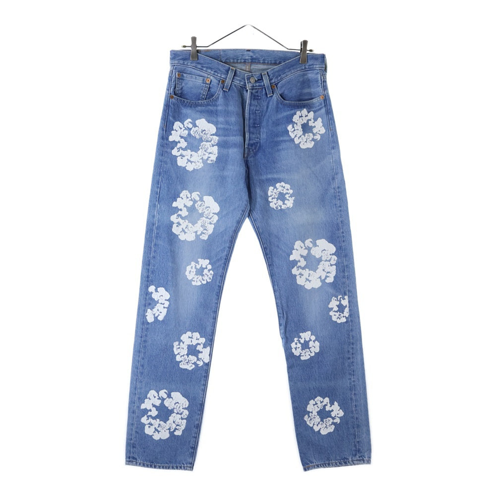 DENIM TEARS(デニムティアーズ) ×Levi's 501 Denim Pants リーバイス 花柄デニムパンツ ジーンズ インディゴ PC9-A1592-0001