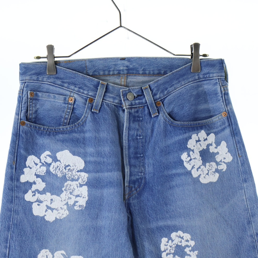 DENIM TEARS(デニムティアーズ) ×Levi's 501 Denim Pants リーバイス 花柄デニムパンツ ジーンズ インディゴ PC9-A1592-0001