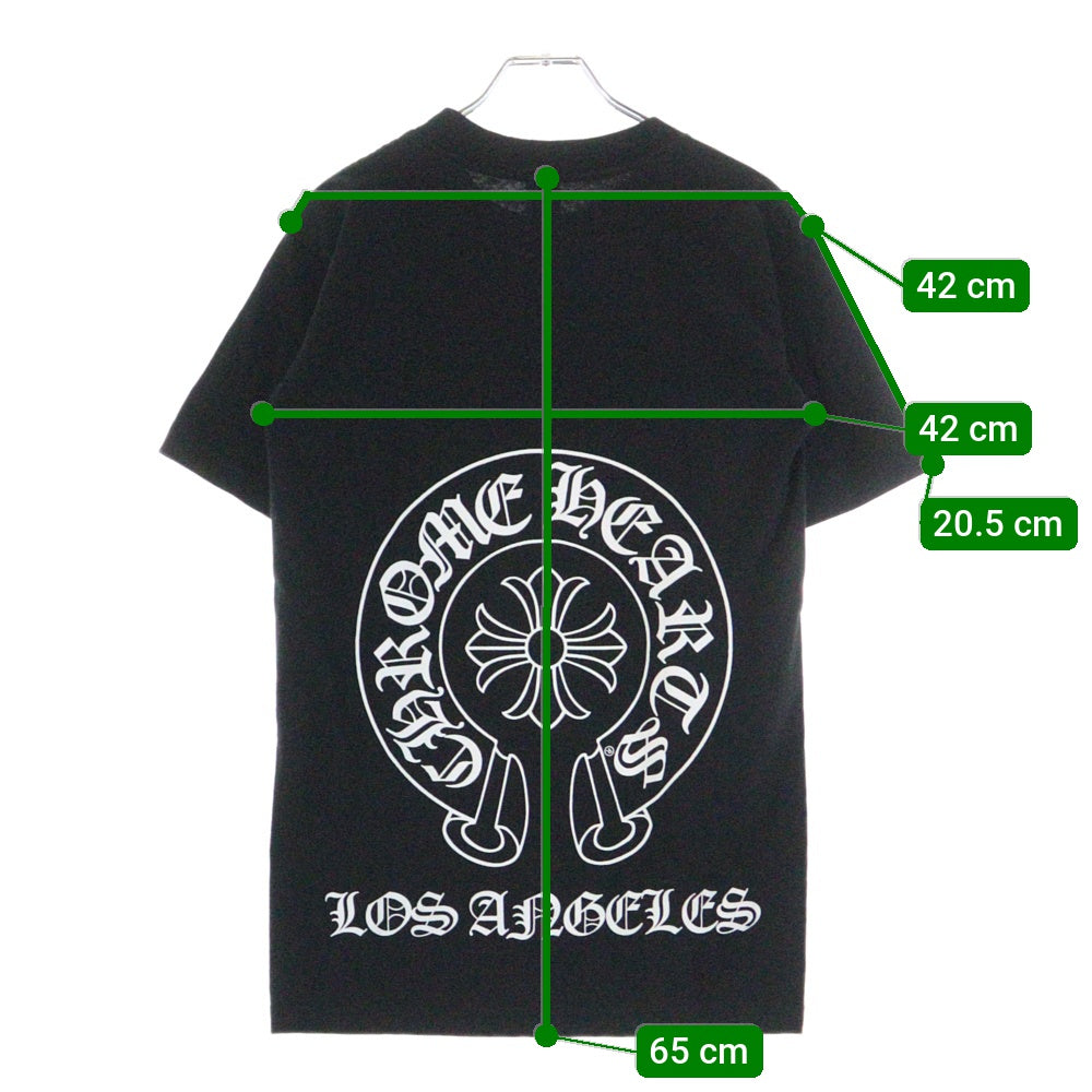 CHROME HEARTS(クロムハーツ) CH T-SHIRT LTD LOS ANGELS ロサンゼルス限定 ホースシュープリント 半袖Tシャツ ブラック