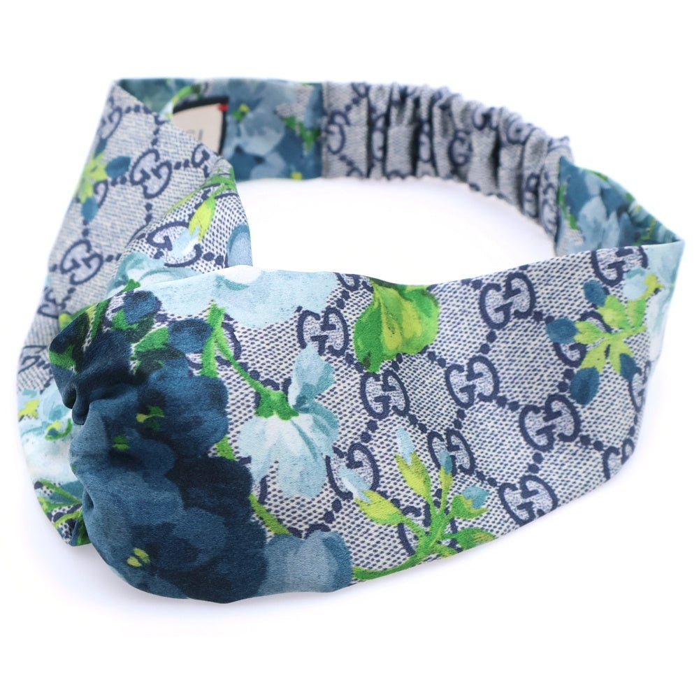 GUCCI(グッチ) Silk Hair Band GG花柄 シルクヘアバンド グレー レディース