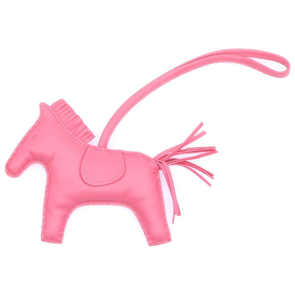 HERMES(エルメス) ロデオチャーム MM レザーキーホルダー チャーム ピンク Y刻印