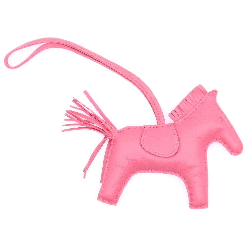 HERMES(エルメス) ロデオチャーム MM レザーキーホルダー チャーム ピンク Y刻印