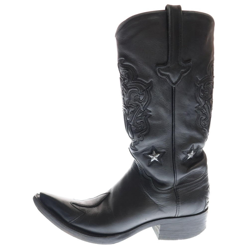 CHROME HEARTS(クロムハーツ) COWBOY WESTERN カウボーイウエスタン スターコンチョ レザーブーツ ブラック