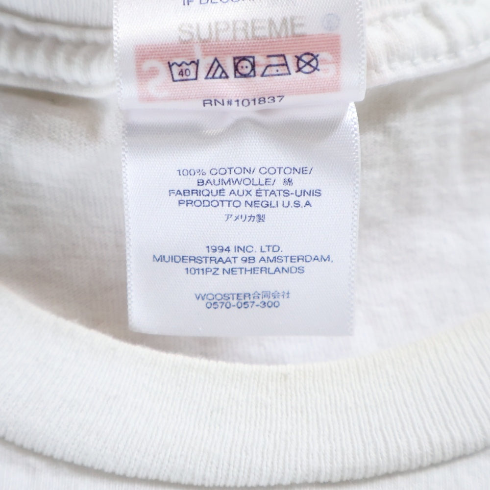 SUPREME(シュプリーム) 24SS Paint Tee バックペイントロゴ 半袖Tシャツ ホワイト