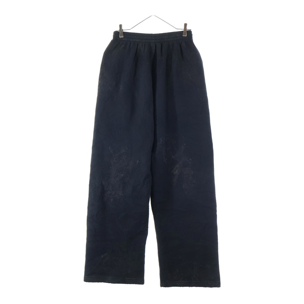 BALENCIAGA(バレンシアガ) 23AW ダーティー加工フリースロングパンツ フルレングスフリーススウェットパンツ ブラック 744513 TJQ32