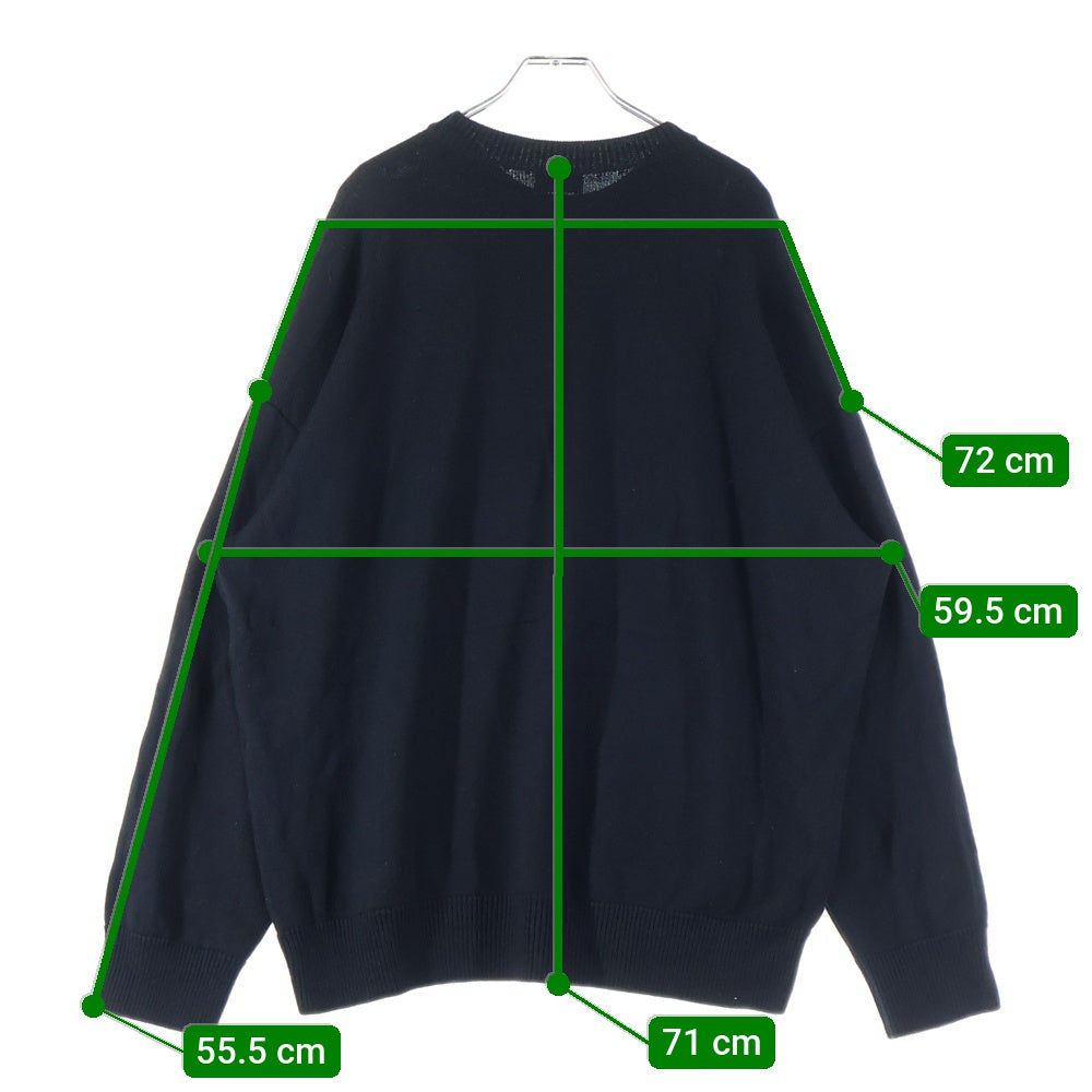 BALENCIAGA(バレンシアガ) 22SS PARIS LOGO CREW NECK KNIT パリスロゴ クルーネック ニット ブラック 682005 T1624