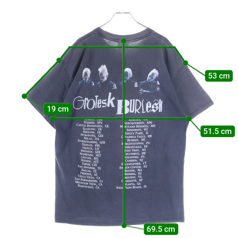VINTAGE(ヴィンテージ) 99s MARILYN MANSON GROTESK BURLESK TOUR マリリンマンソン グロテスク バーレスク Tシャツ 半袖 カットソー ブラック