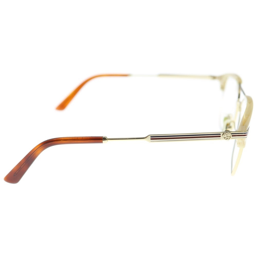 GUCCI(グッチ) Glasses スクエアフレーム 眼鏡 アイウェア ゴールド GG0241S