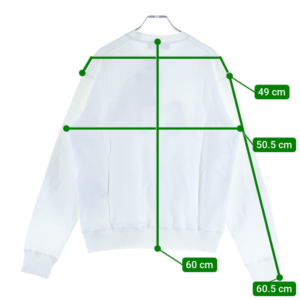 DSQUARED2(ディースクエアード) 22AW Icon Sweatshirt ダメージ加工 クルーネックスウェットトレーナー ホワイト S74GU0644 S25030