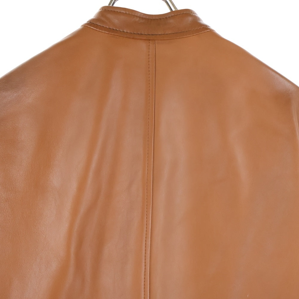 DSQUARED2(ディースクエアード) 23AW Biker Bomber レザージャケット ブラウン S74AM1328 SY1491