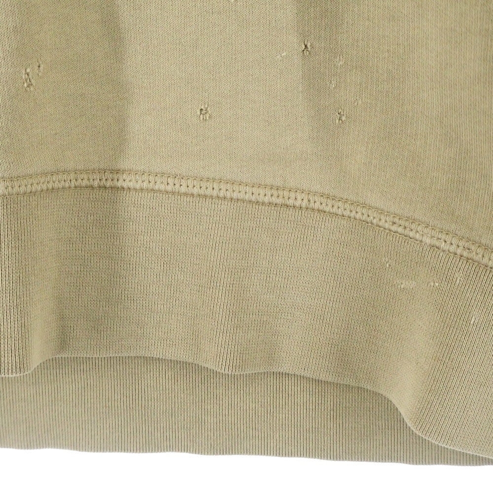 DSQUARED2(ディースクエアード) 22AW Hoodie ダメージ加工 プルオーバースウェットパーカー ベージュ S74GU0644 S25030