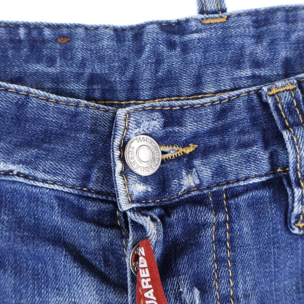 DSQUARED2(ディースクエアード) 20AW Skater Jean ダメージ加工 スキニーデニムパンツ インディゴ S71LB0774 S30342