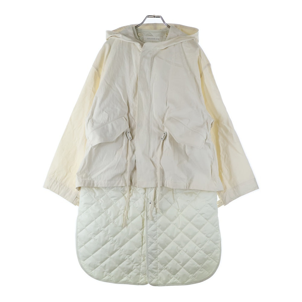 GALERIE VIE(ギャルリー ヴィー) 22AW Mods Coat ブロックピーチクロス モッズコート ホワイト 23-08-24-08202