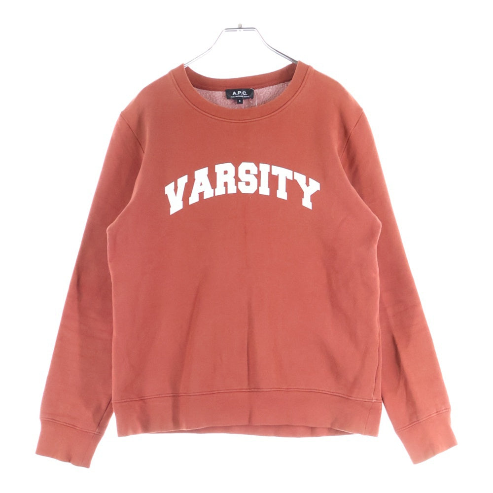 A.P.C(アーペーセー) Varsity Sweatshirt クルーネックスウェットトレーナー レッド