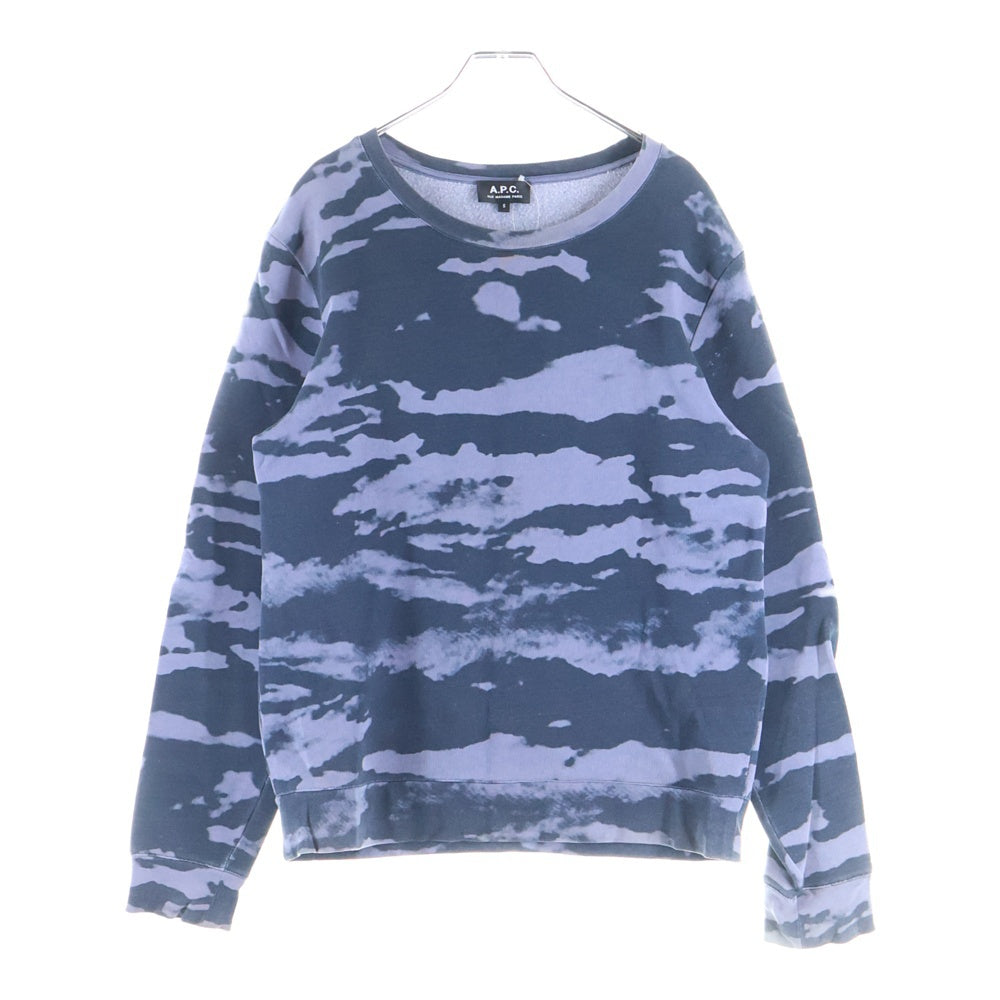 A.P.C(アーペーセー) Tie DieSweatshirt タイダイクルーネックスウェットトレーナー ネイビー