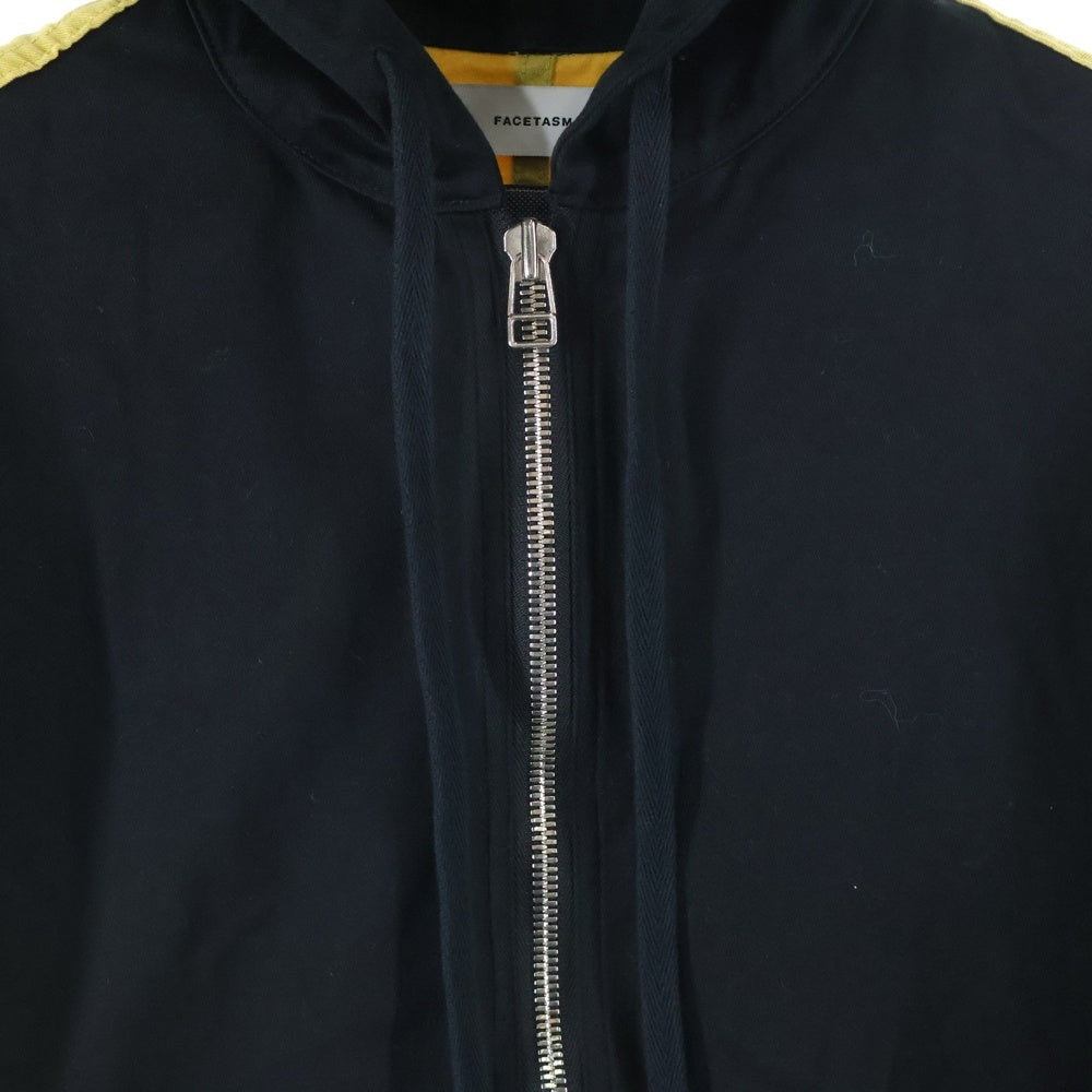 FACETASM(ファセッタズム) HOODIE JACKET ジップアップ フーデッドジャケット パーカー ブラック PIPPA-JK-M02