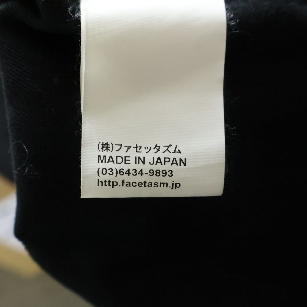 FACETASM(ファセッタズム) HOODIE JACKET ジップアップ フーデッドジャケット パーカー ブラック PIPPA-JK-M02
