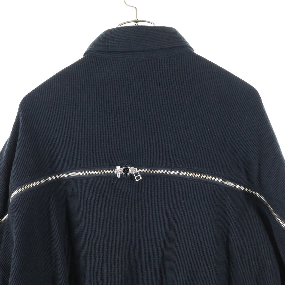 FACETASM(ファセッタズム) ZIP SHIRT ジップデザイン 長袖シャツ ブラック YA-SH-U02