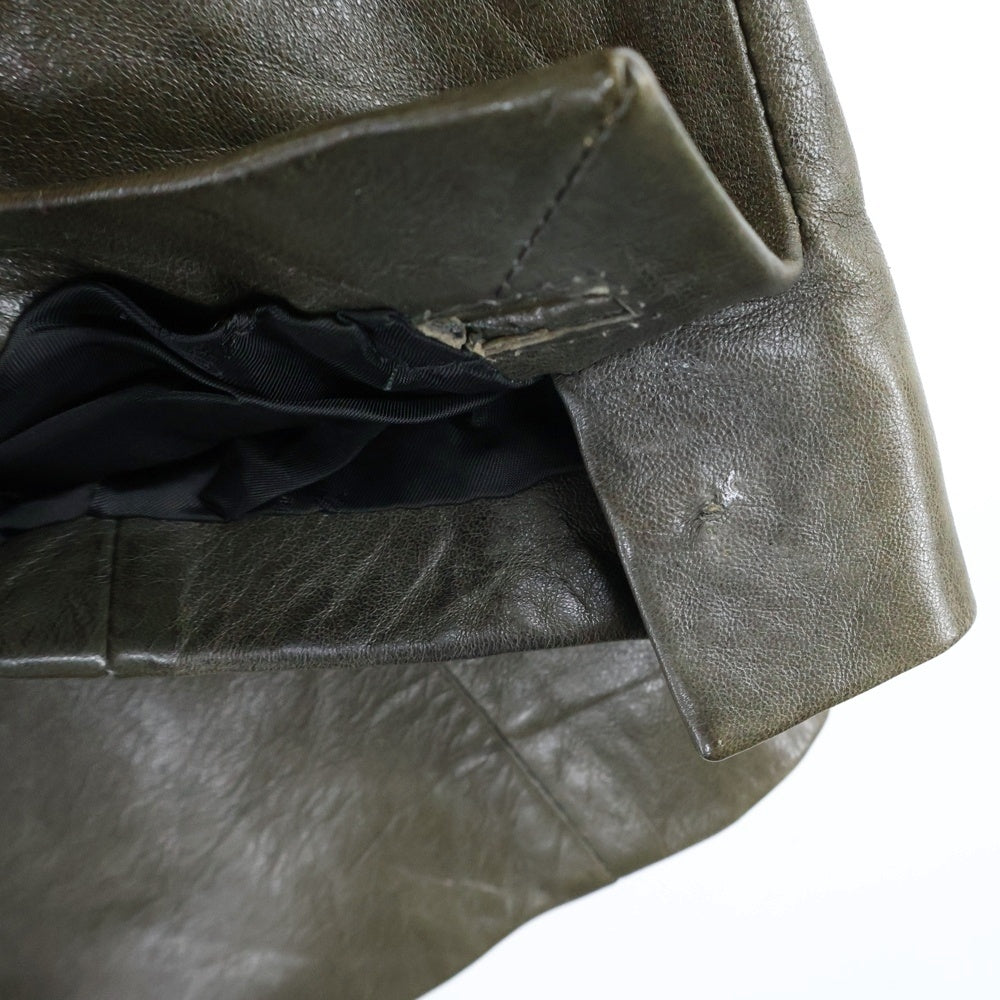 Maison Margiela 14(メゾンマルジェラ) ここのえ期 Leather Jacket 1B レザーテーラードジャケット ブラウン