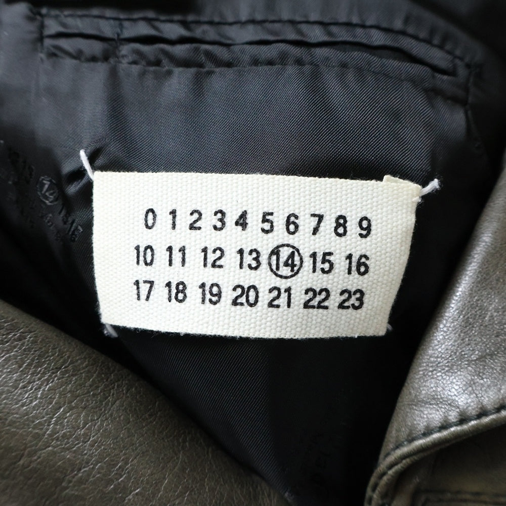Maison Margiela 14(メゾンマルジェラ) ここのえ期 Leather Jacket 1B レザーテーラードジャケット ブラウン