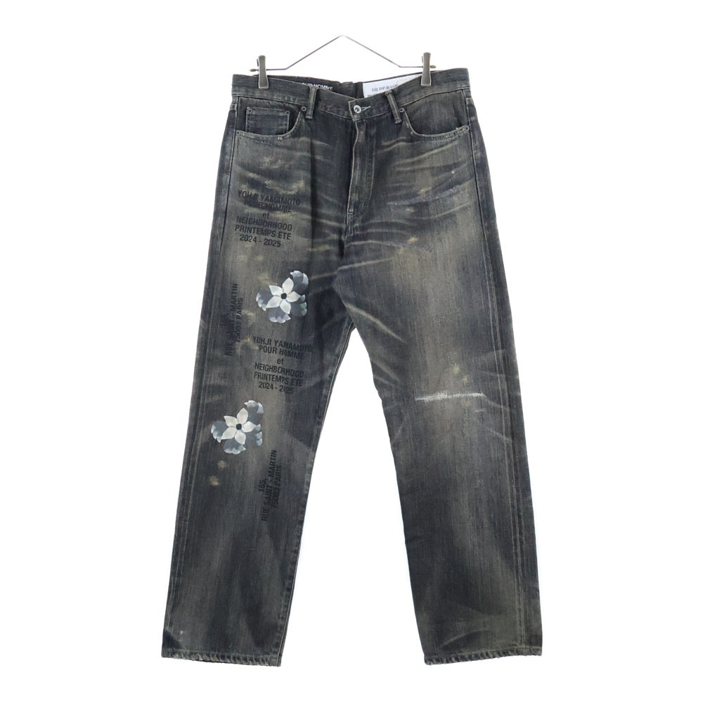 Yohji Yamamoto POUR HOMME(ヨウジヤマモト プールオム) 24AW ×NEIGHBORHOOD SAVAGE DENIM DP BASIC PANTS ネイバーフッド デニムパンツ インディゴ HP-P93-055/242XBYYN-PTM01S