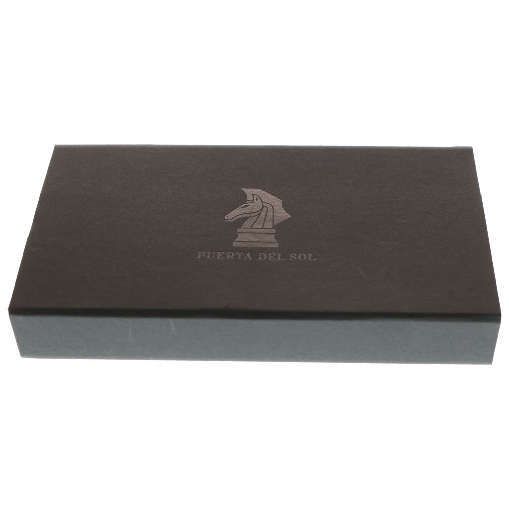 PUERTA DEL SOL(プエルタ デル ソル) ロゴデザイン レザーウォレット 長財布 ブラック