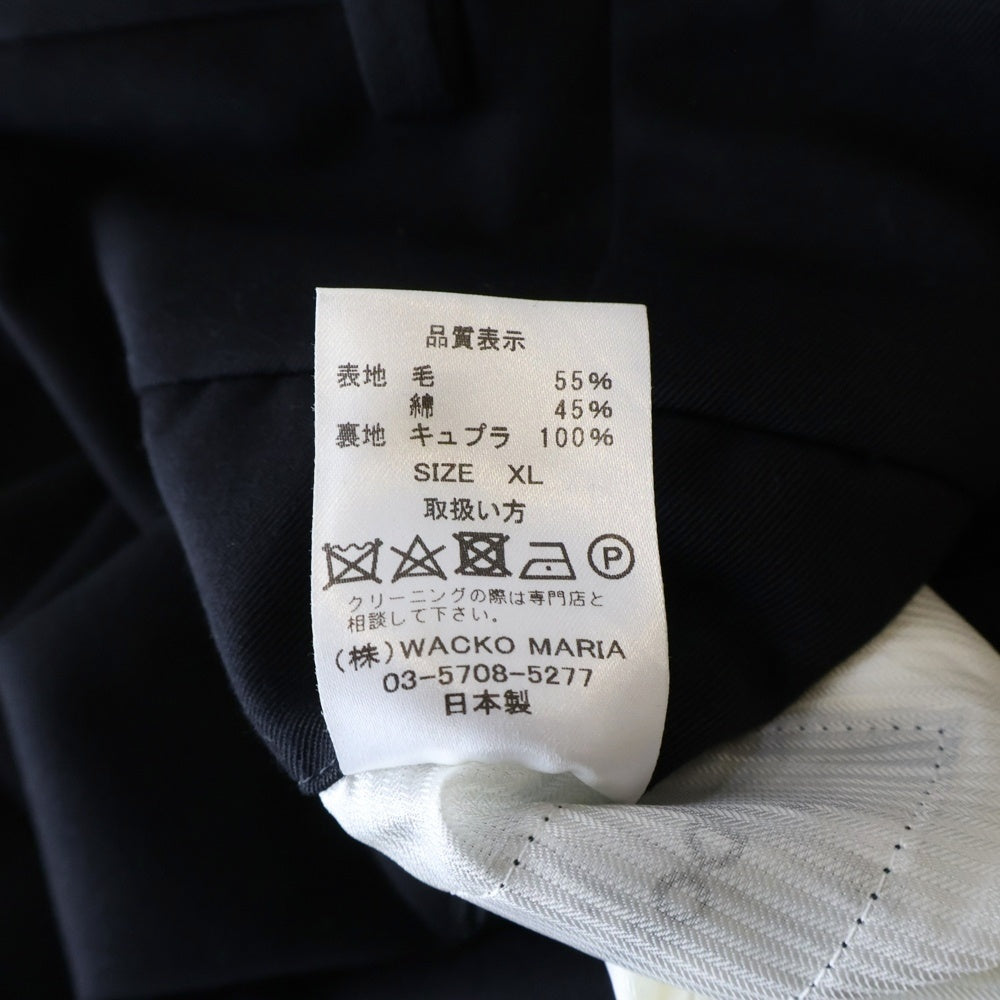 WACKO MARIA(ワコマリア) CLOTH DORMEUIL Wool Pants ウールトラウザーズパンツ ブラック