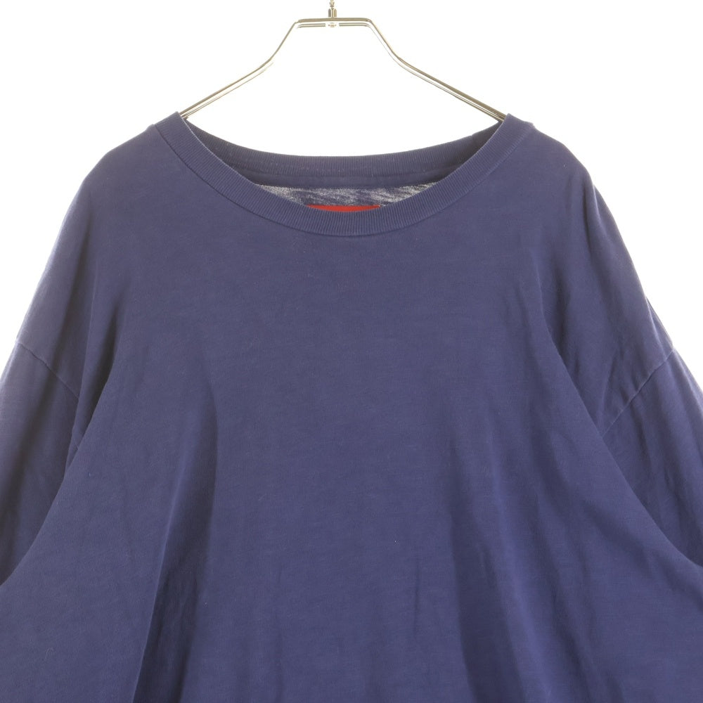 SUPREME(シュプリーム) 24AW Old English L/S Top オールドイングリッシュ アームロゴ刺繍 長袖Tシャツ ロンT ネイビー