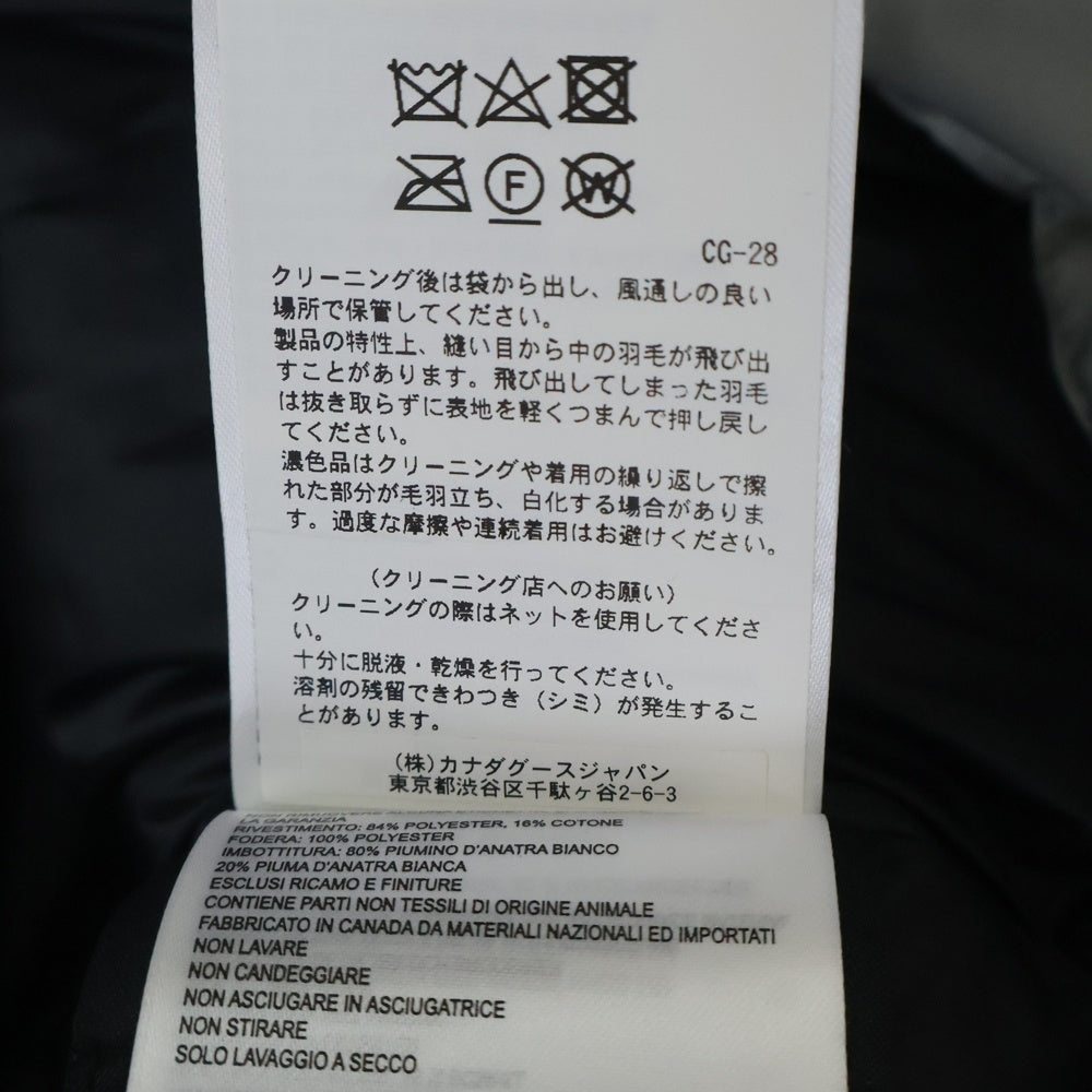 CANADA GOOSE(カナダグース) BLACK LABEL LANGFORD PARKA ラングフォード ロゴワッペン ダウンジャケット グレー