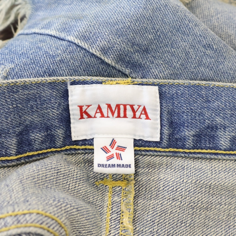 KAMIYA(カミヤ) Denim Wrap Skirt ダメージ加工 デニムスカート インディゴ G14PT040
