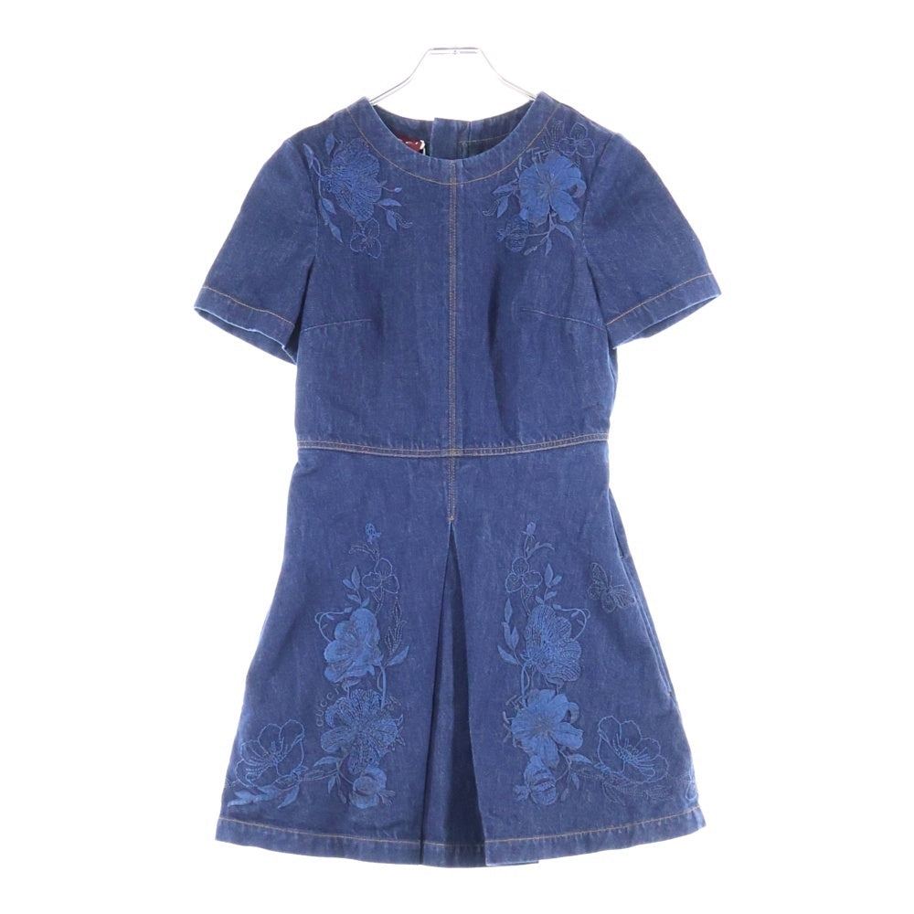 GUCCI(グッチ) Denim Dress 刺繍デニムドレス ワンピース インディゴ