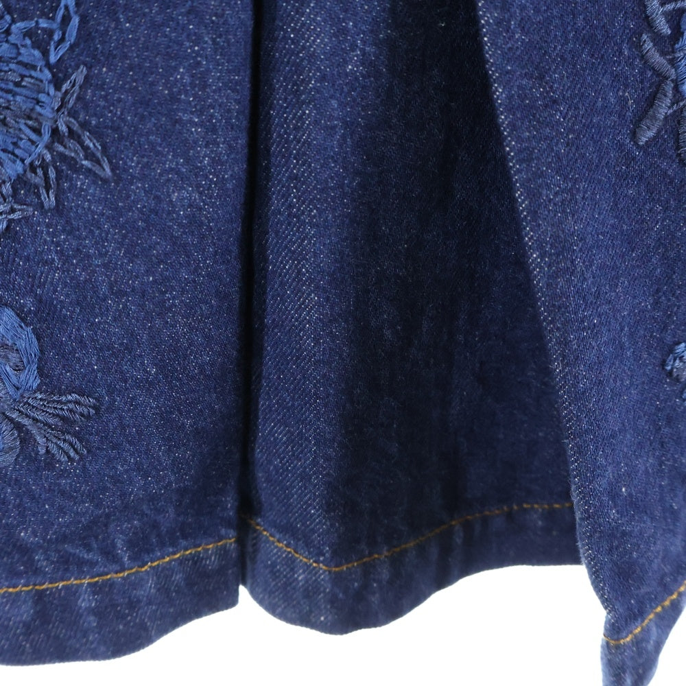 GUCCI(グッチ) Denim Dress 刺繍デニムドレス ワンピース インディゴ レディース 828556 XDDBR