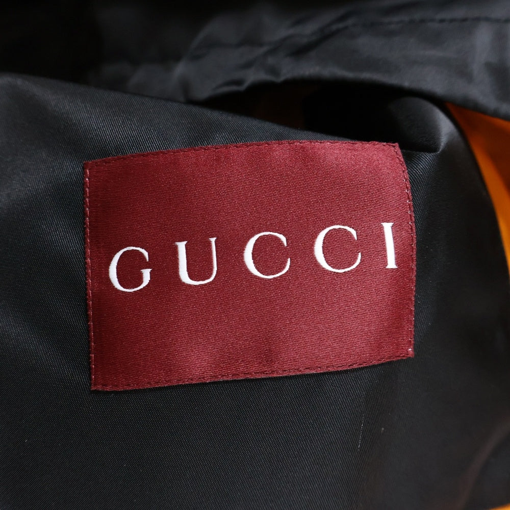GUCCI(グッチ) Nylon Twill Jacket ロゴ刺繍ナイロンツイルジャケット ブラック 804964 ZAQ7F